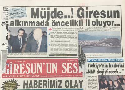 Giresunun Sesi Gazetesi 1-15 Şubat 1993-Giresuna Demirelden Süper Hizmet GZ36593 - 1