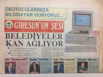 Giresunun Sesi Gazetesi 1 Eylül 1990 - Belediyeler Kan Ağlıyor GZ38192 - 1
