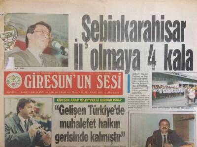 Giresunun Sesi Gazetesi 1 Temmuz 1991 - Şebinkarahisar İl Olmaya 4 Kala GZ35267 - 1