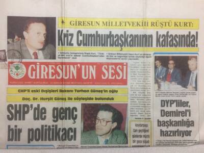 Giresunun Sesi Gazetesi 15 Kasım 1990 - DYPliler Demireli Başkanlığa Hazırlıyor GZ32062 - 1