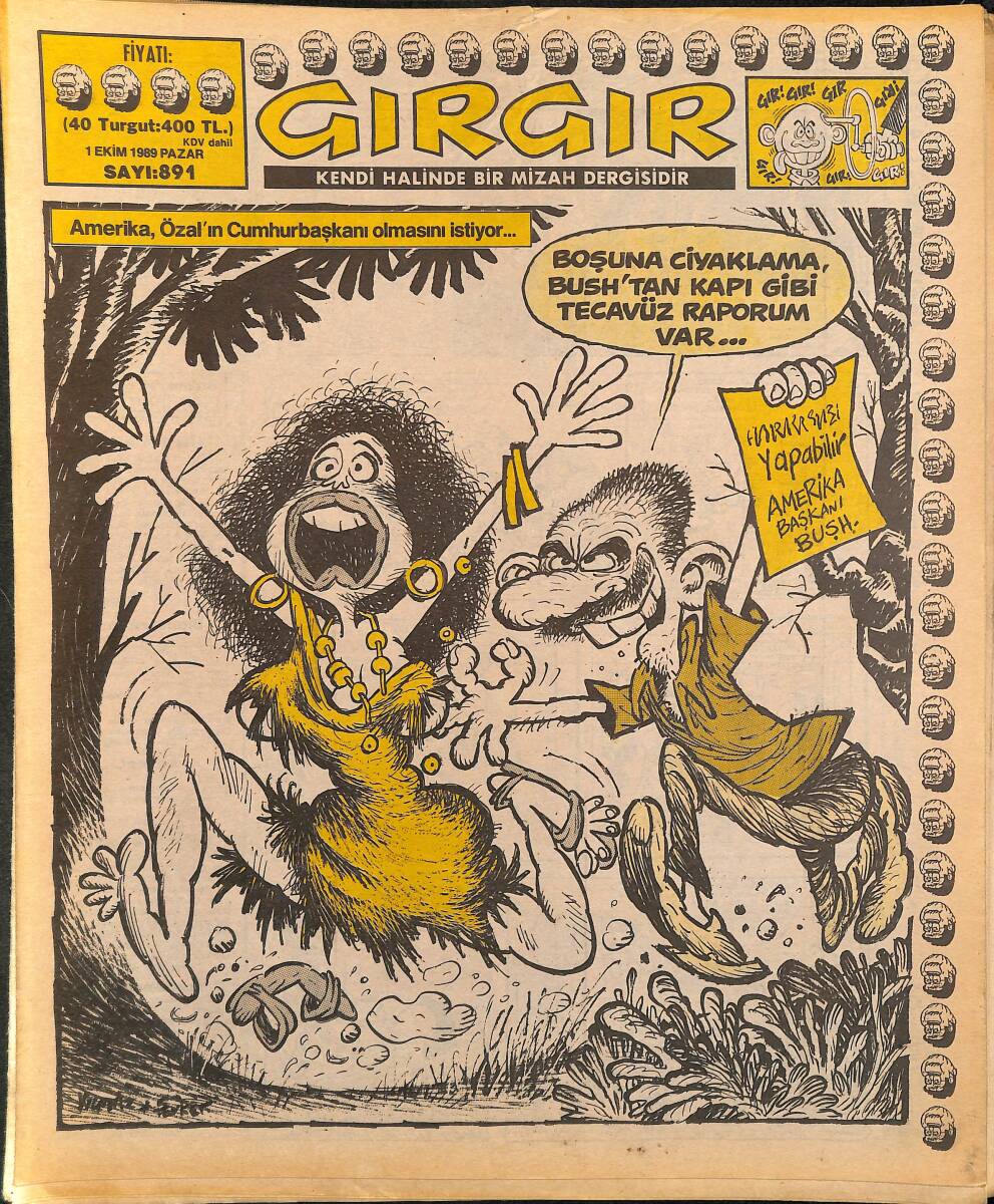 Gırgır Mizah Dergisi 1 Ekim 1989 Sayı : 891 NDR96366 - 1