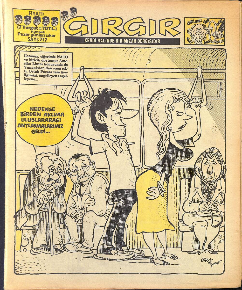 Gırgır Mizah Dergisi 1 Haziran 1986 Sayı : 717 NDR96892 - 1
