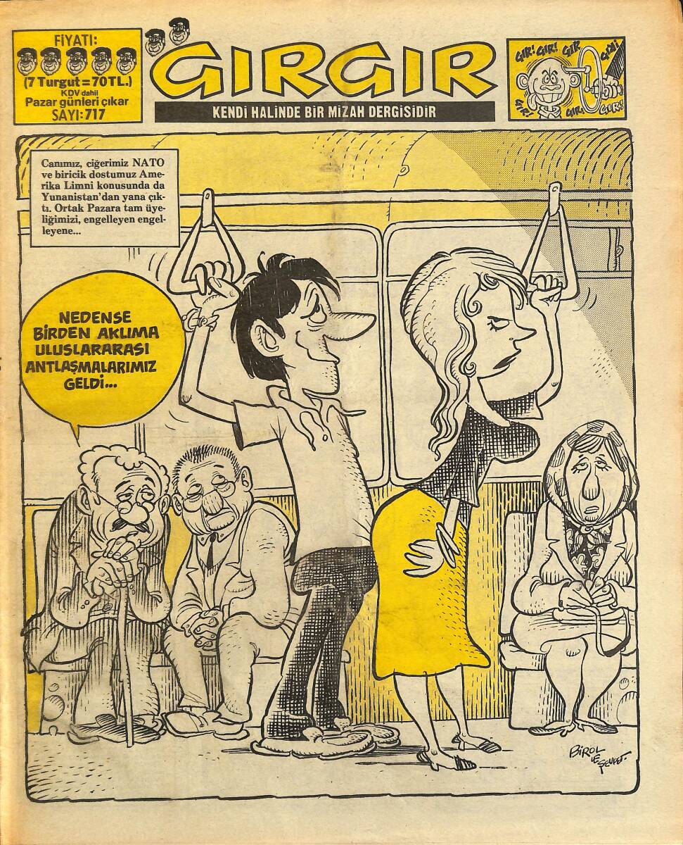 Gırgır Mizah Dergisi 1 Haziran 1986 Sayı: 717 NDR98021 - 1