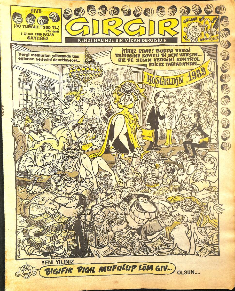 Gırgır Mizah Dergisi 1 Ocak 1989 Sayı : 852 NDR96405 - 1