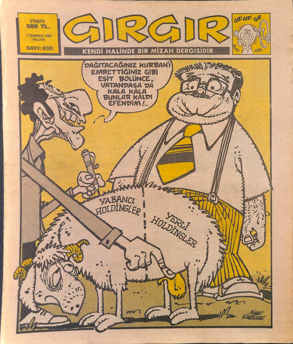 Gırgır Mizah Dergisi 1 Temmuz 1990 Sayı: 930 NDR97852 - 1
