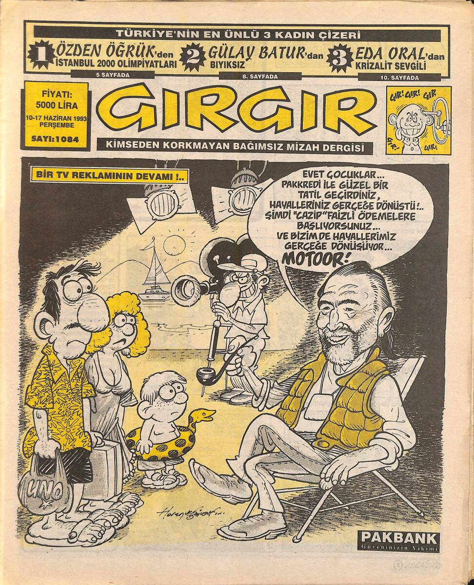 Gırgır Mizah Dergisi 10-17 Haziran 1993 Sayı 1084 NDR94881 - 1