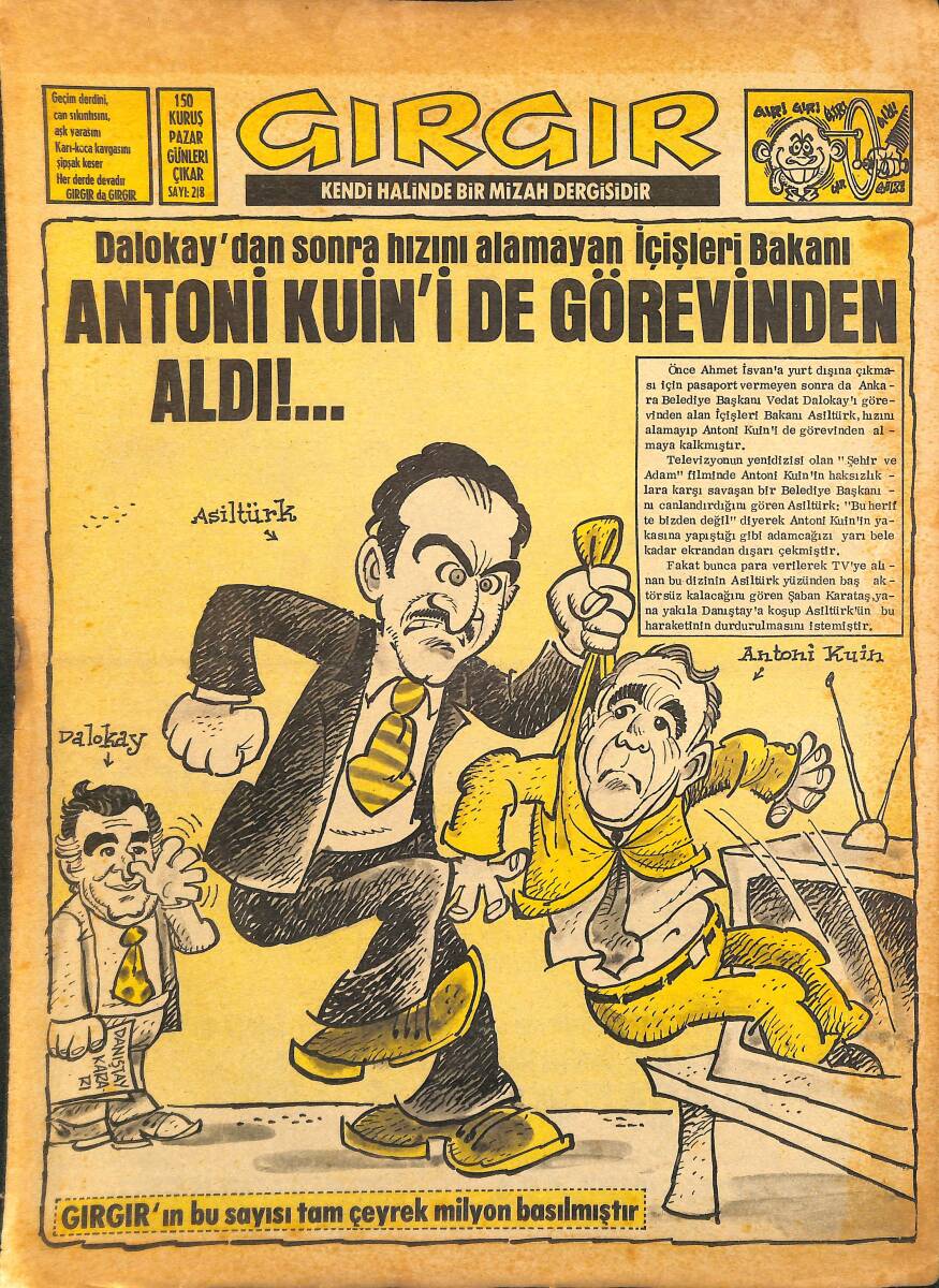 Gırgır Mizah Dergisi 10 Ekim 1976 Sayı: 218 NDR97940 - 1