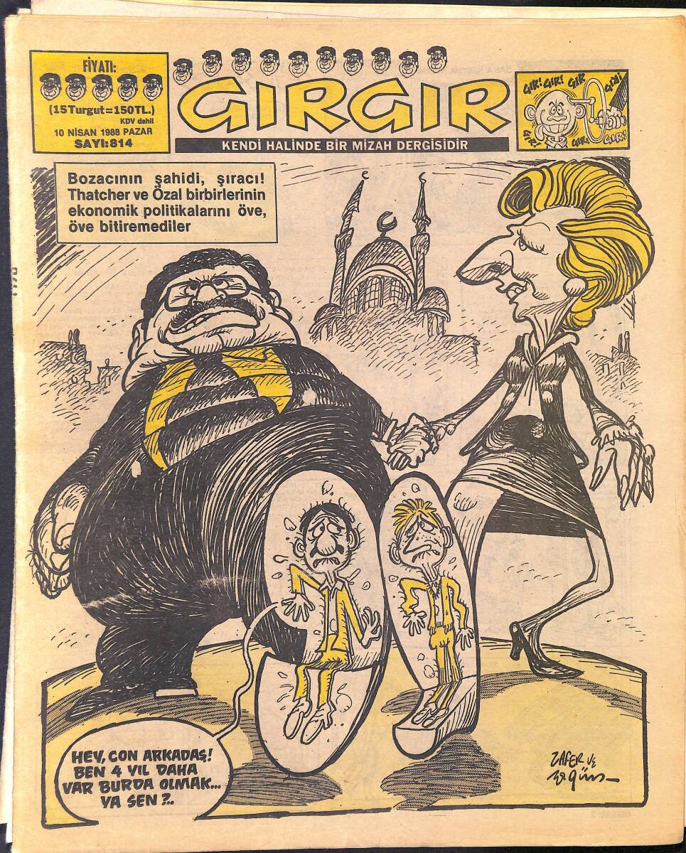 Gırgır Mizah Dergisi 10 Nisan 1988 Sayı : 814 NDR96935 - 1