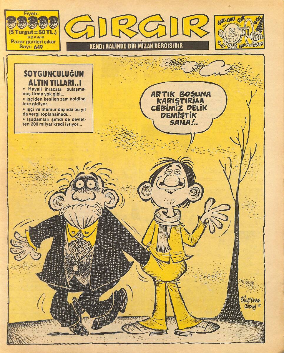 Gırgır Mizah Dergisi 10 Şubat 1985 Sayı : 649 NDR97736 - 1