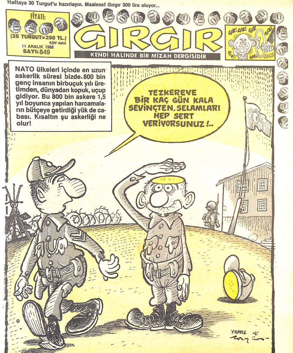 Gırgır Mizah Dergisi 11 Aralık 1988 Sayı : 849 NDR97037 - 1