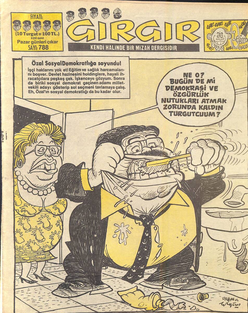 Gırgır Mizah Dergisi 11 Ekim 1987 Sayı : 788 NDR97018 - 1