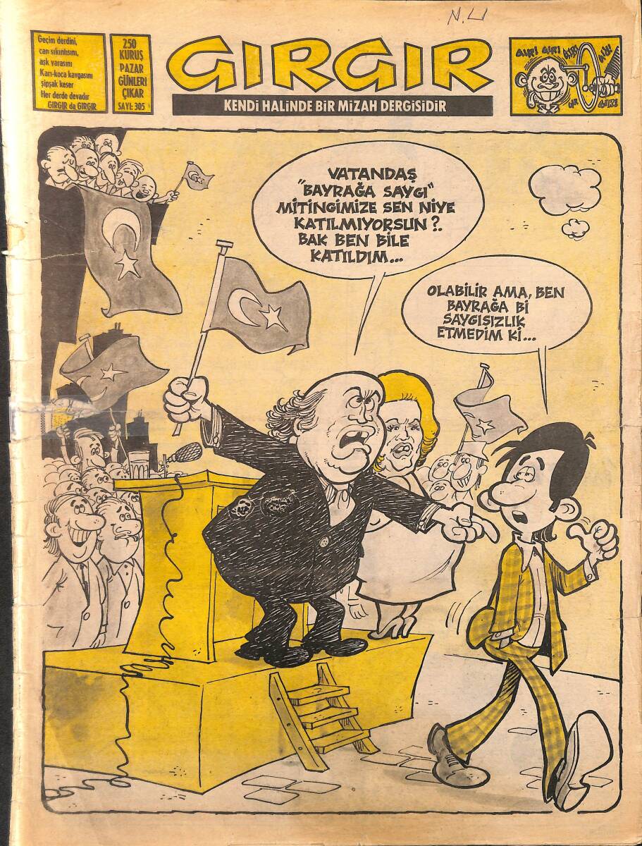 Gırgır Mizah Dergisi 11 Haziran 1978 Sayı : 305 NDR97602 - 1