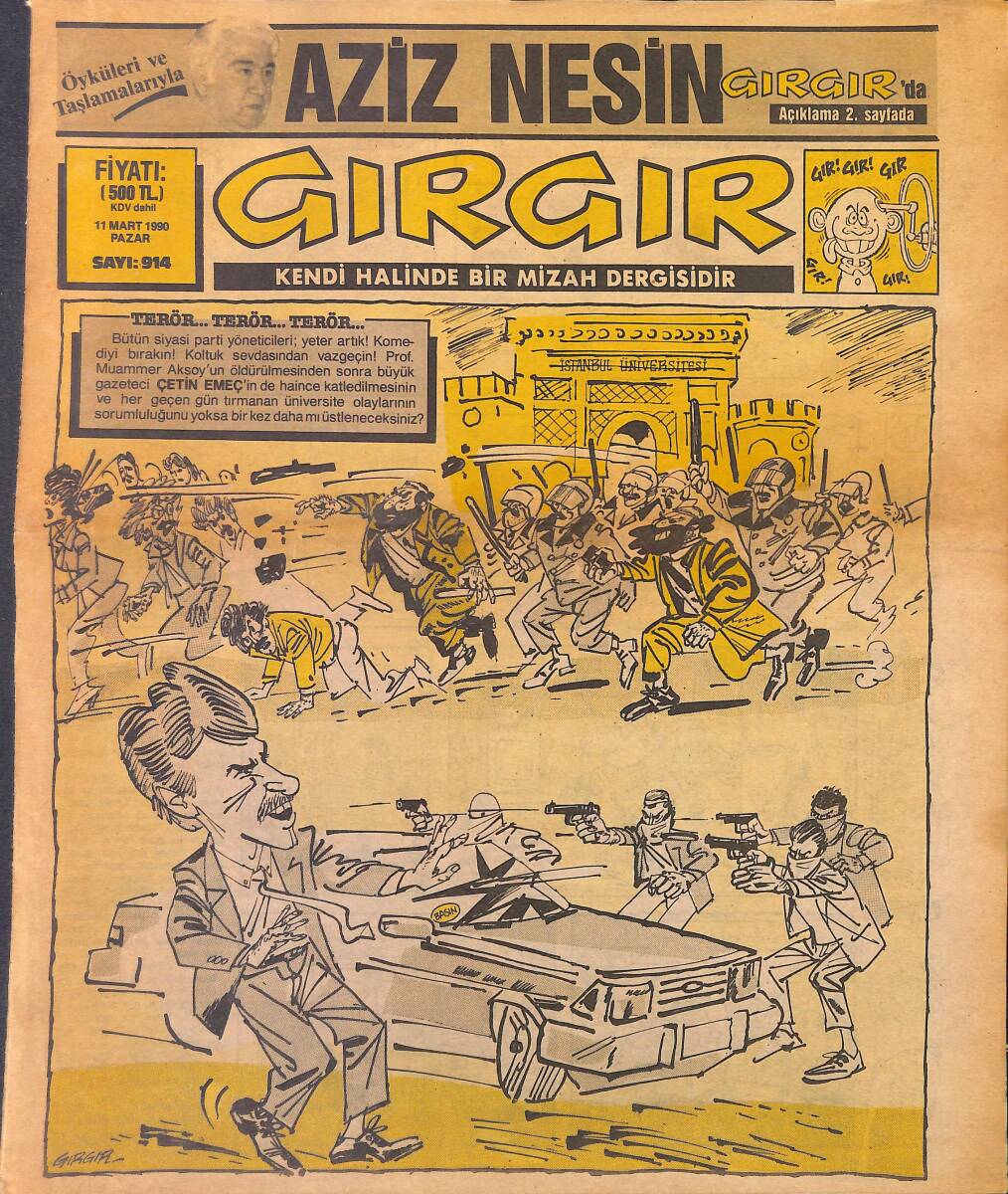 Gırgır Mizah Dergisi 11 Mart 1990 Sayı: 914 NDR97867 - 1