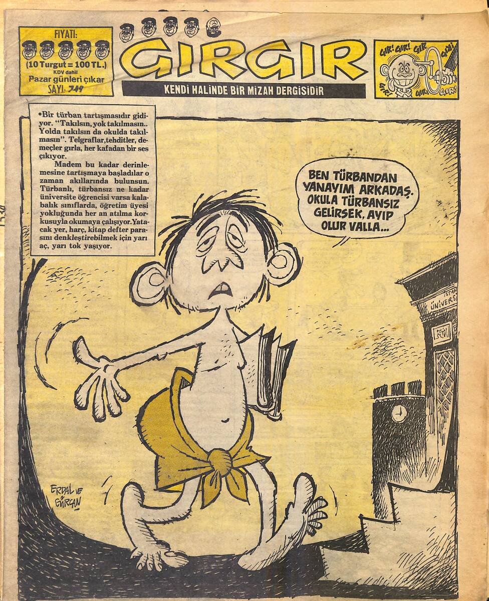 Gırgır Mizah Dergisi 11 Ocak 1987 Sayı : 749 NDR96999 - 1