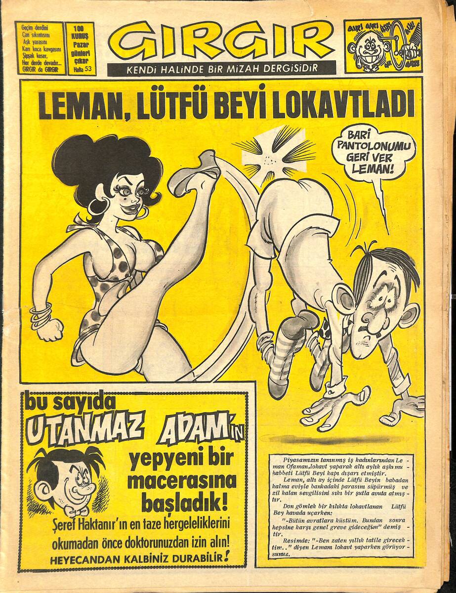 Gırgır Mizah Dergisi 12 Ağustos 1973 Sayı : 53 NDR96809 - 1