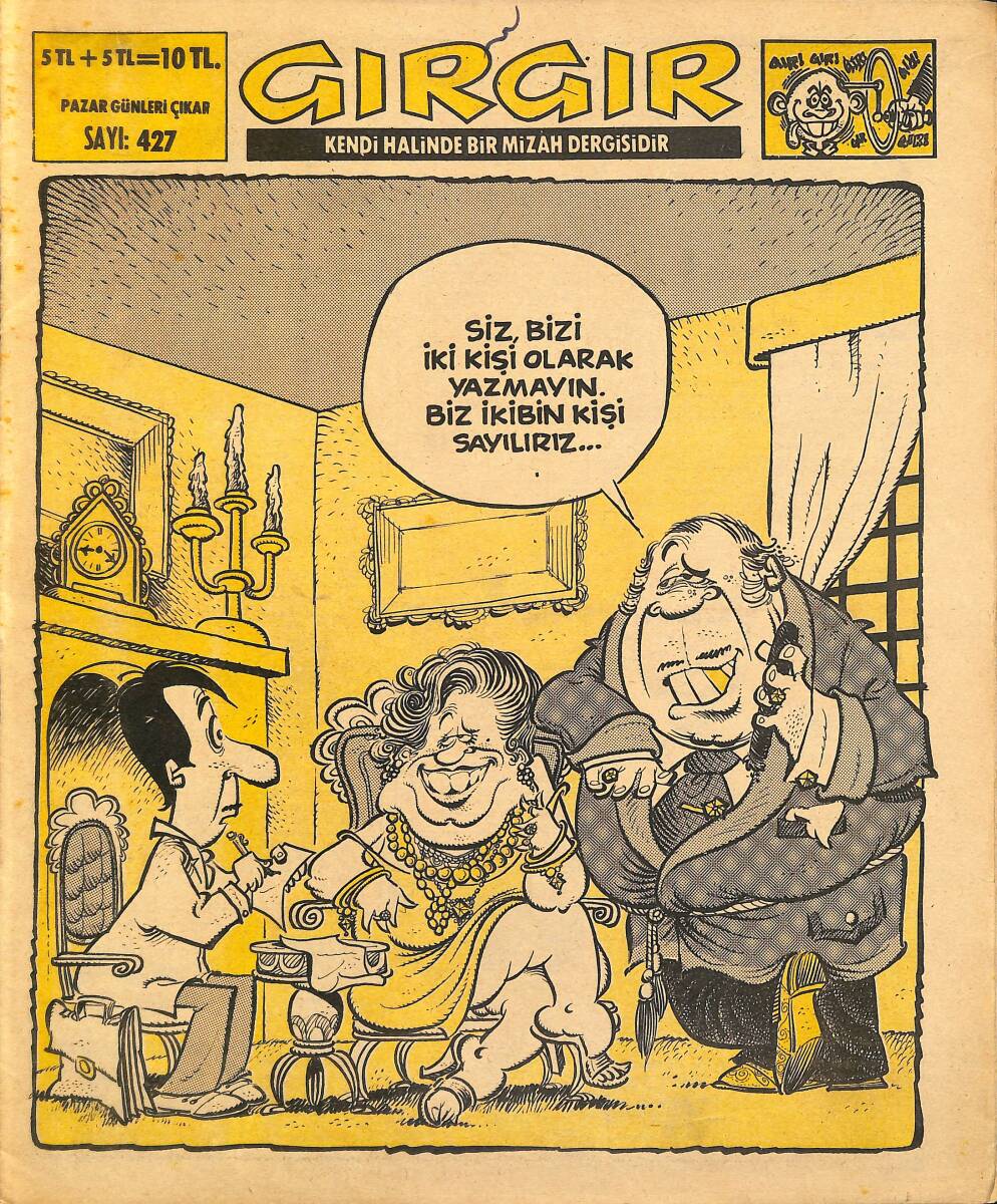 Gırgır Mizah Dergisi 12 Ekim 1980 Sayı : 427 NDR97698 - 1