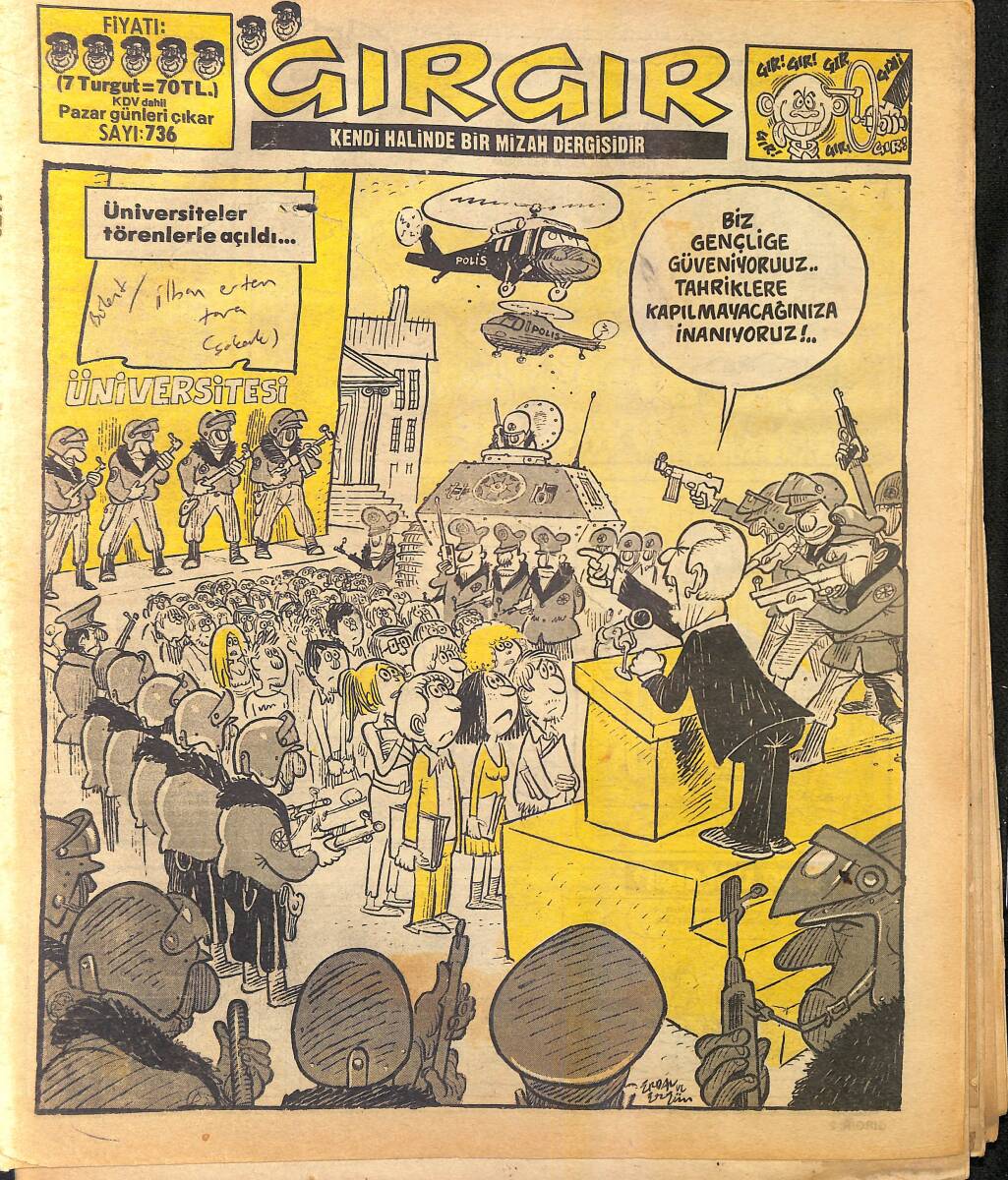 Gırgır Mizah Dergisi 12 Ekim 1986 Sayı : 736 NDR96873 - 1