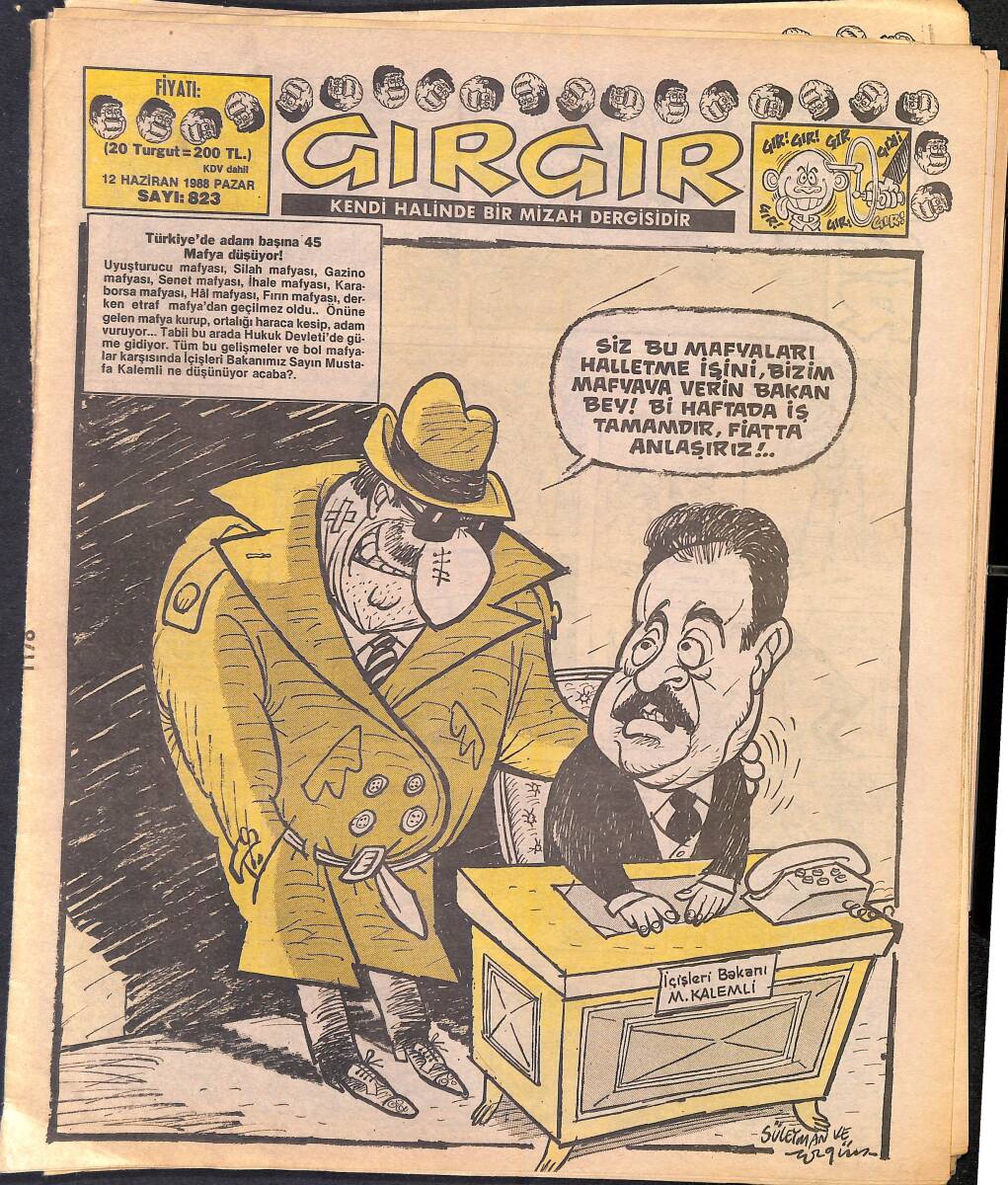 Gırgır Mizah Dergisi 12 Haziran 1988 Sayı : 823 NDR96926 - 1