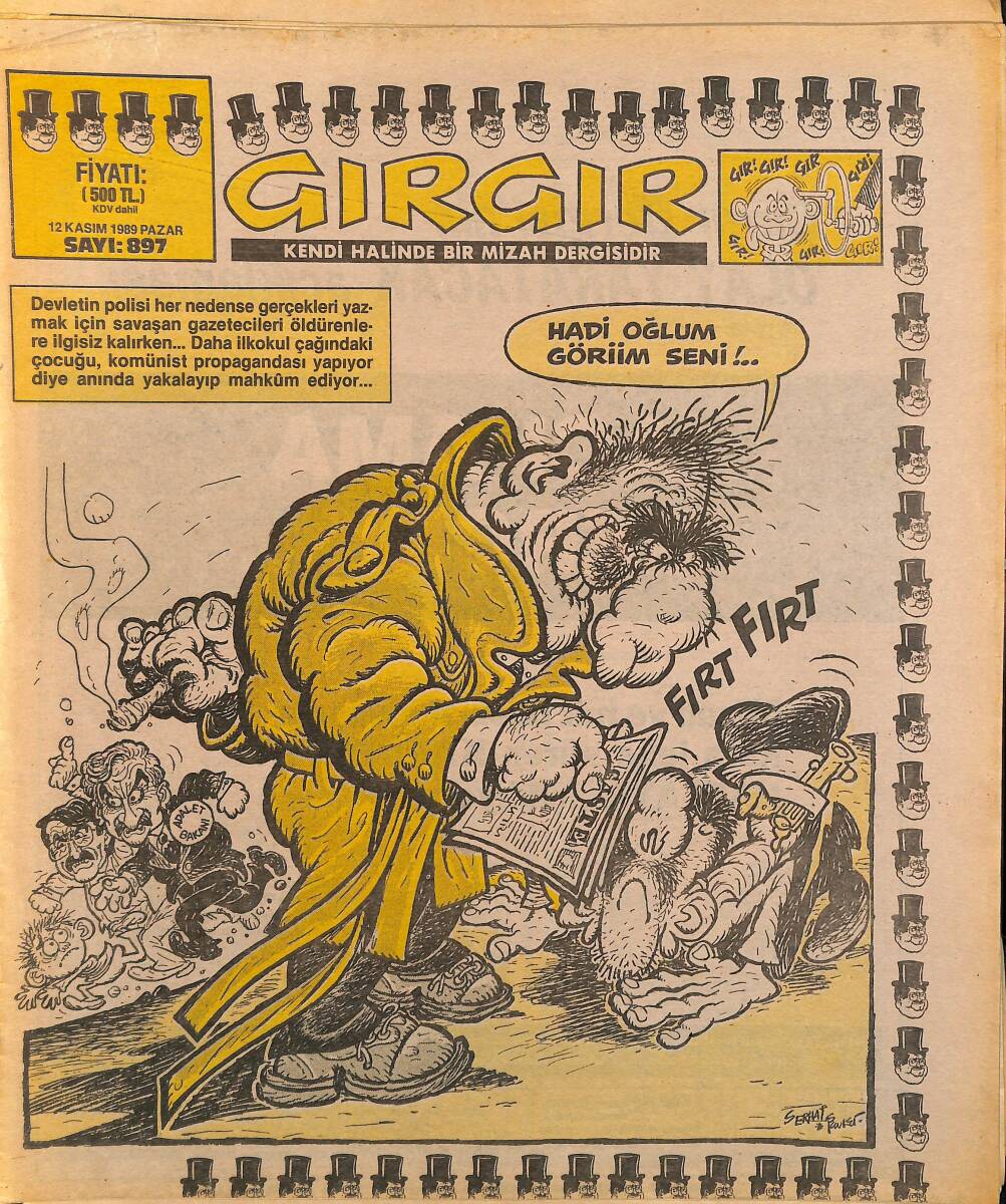 Gırgır Mizah Dergisi 12 Kasım 1989 Sayı : 897 NDR96360 - 1