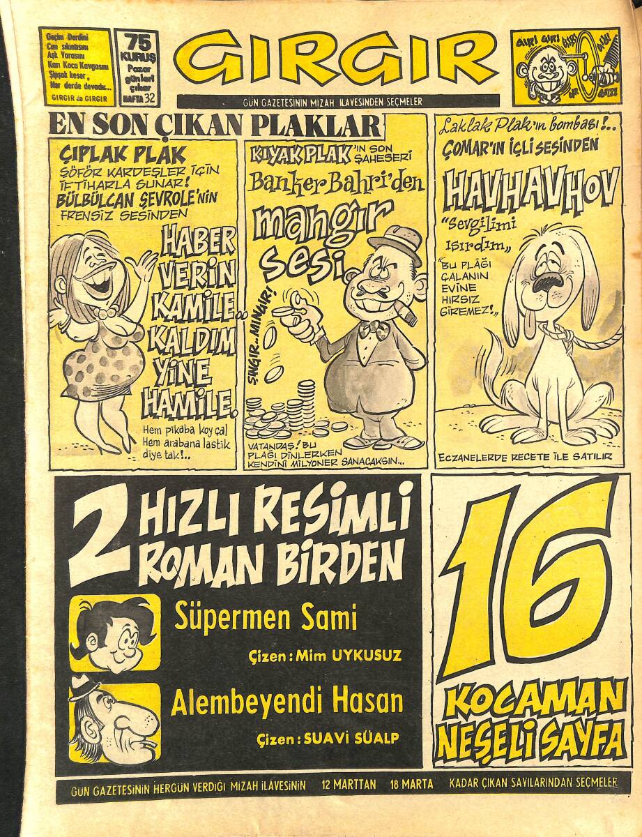 Gırgır Mizah Dergisi 12 Mart 1973 Sayı : 32 NDR96821 - 1