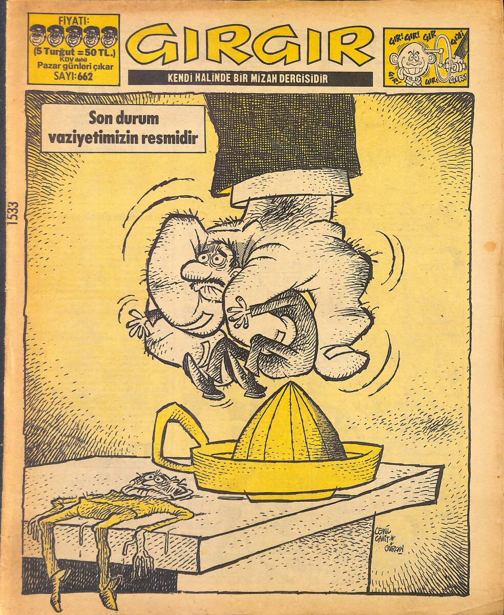 Gırgır Mizah Dergisi 12 Mayıs 1985 Sayı : 662 NDR97723 - 1