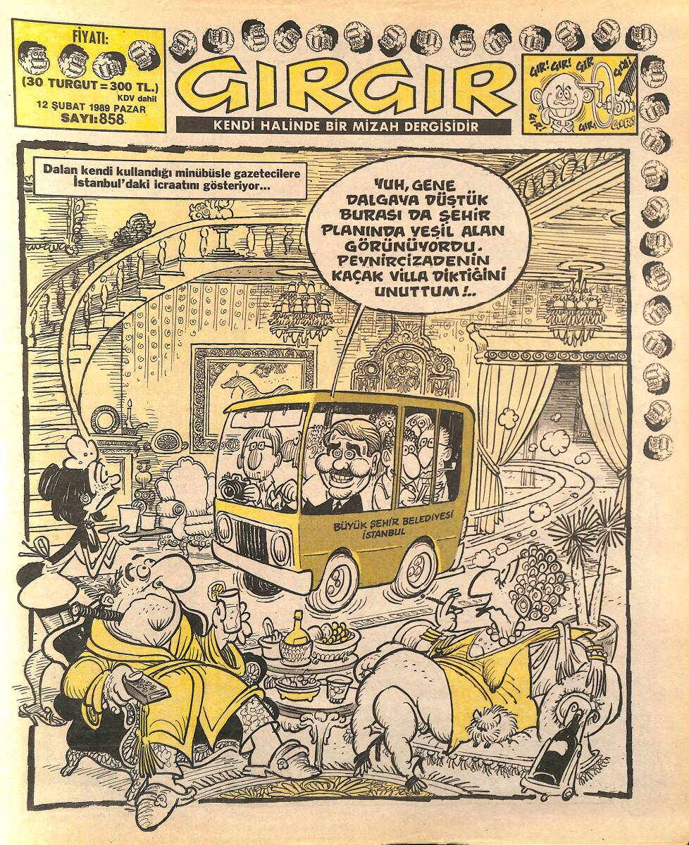 Gırgır Mizah Dergisi 12 Şubat 1989 Sayı : 858 NDR96399 - 1