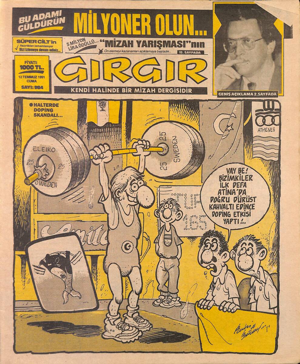 Gırgır Mizah Dergisi 12 Temmuz 1991 Sayı: 984 NDR97912 - 1