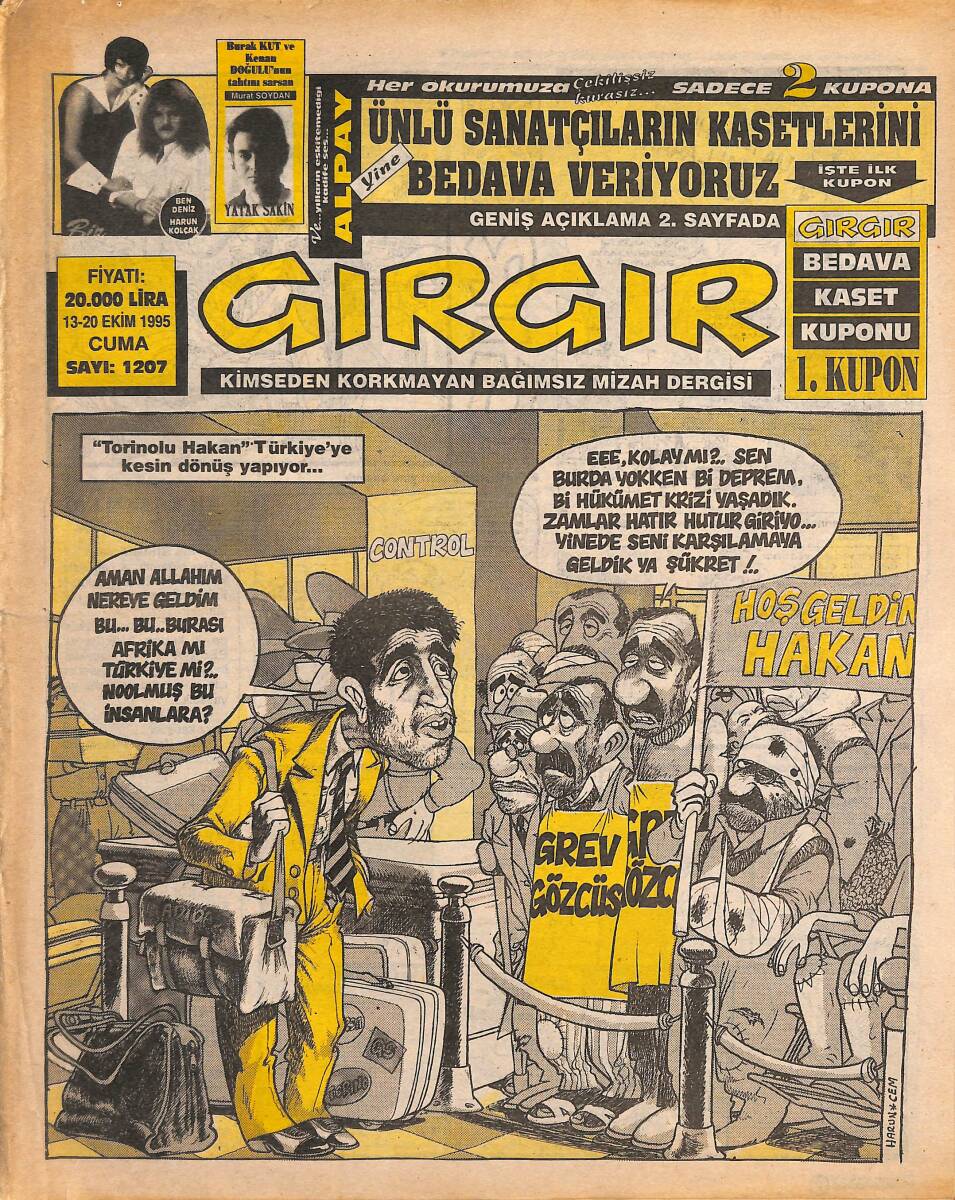 Gırgır Mizah Dergisi 13-20 Ekim 1995 Sayı 1207 NDR94926 - 1