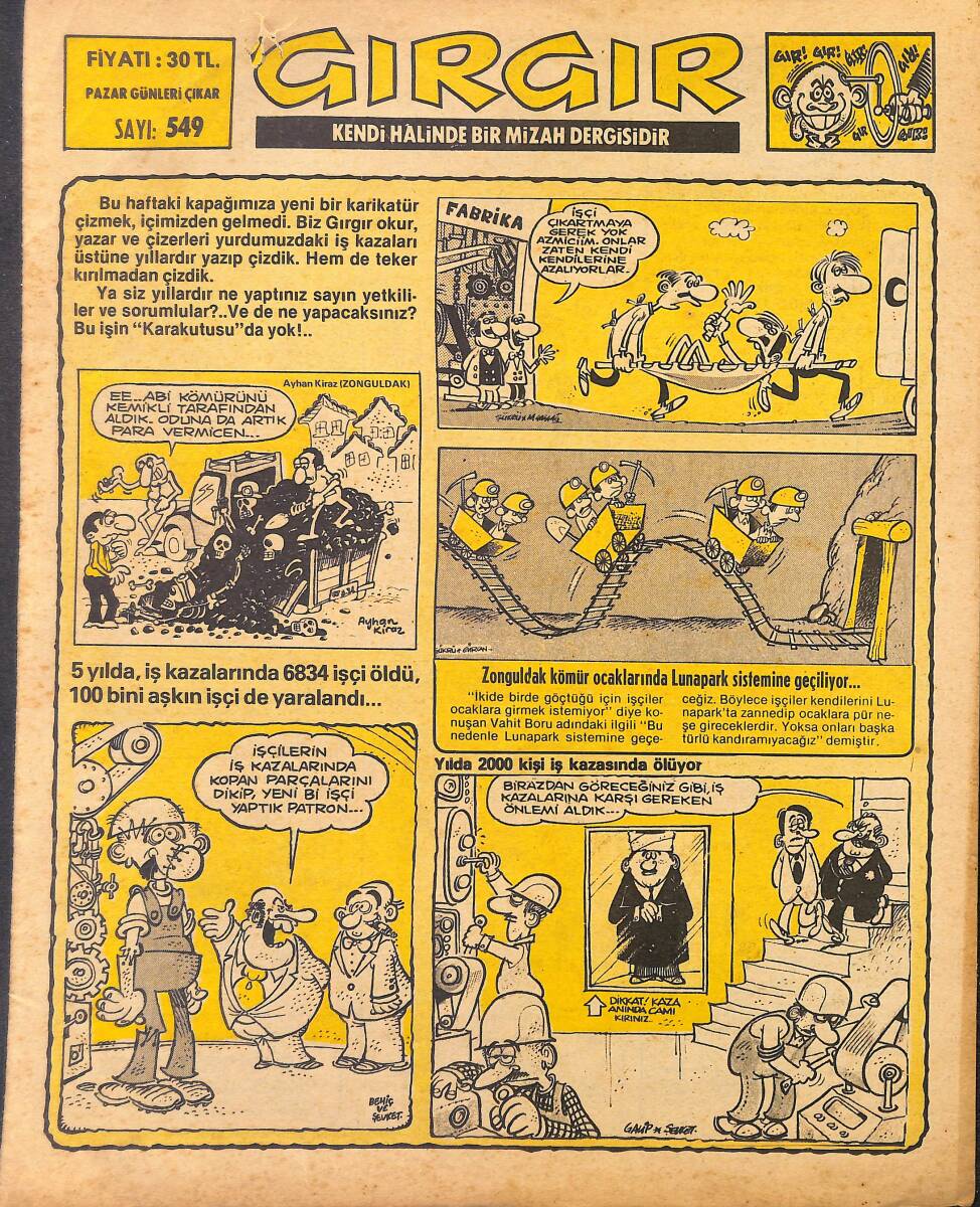 Gırgır Mizah Dergisi 13 Mart 1983 Sayı: 549 NDR97821 - 1
