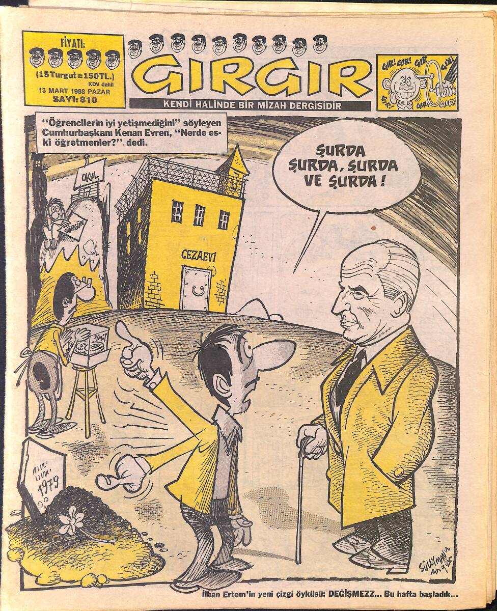 Gırgır Mizah Dergisi 13 Mart 1988 Sayı : 810 NDR96939 - 1