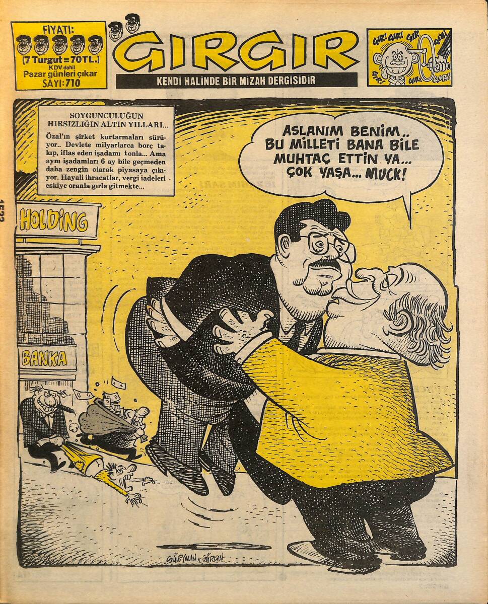 Gırgır Mizah Dergisi 13 Nisan 1986 Sayı: 710 NDR98013 - 1