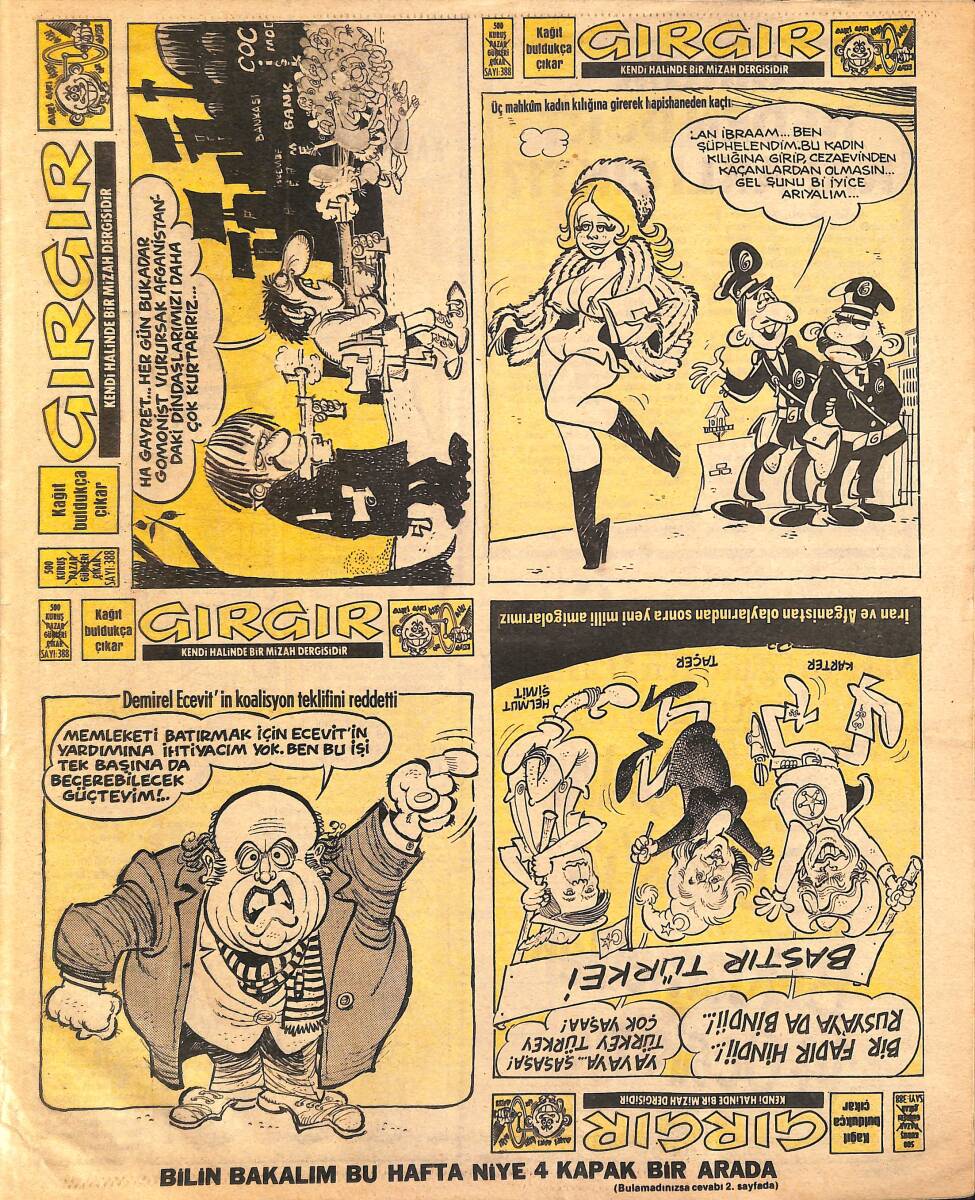 Gırgır Mizah Dergisi 13 Ocak 1980 Sayı : 388 NDR97686 - 1