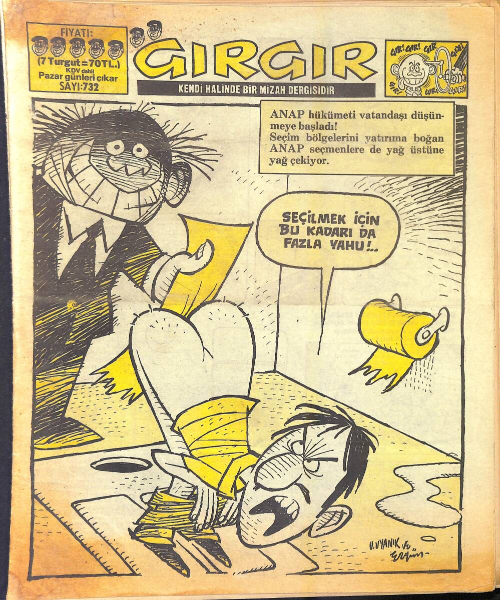 Gırgır Mizah Dergisi 14 Eylül 1986 Sayı : 732 NDR96877 - 1
