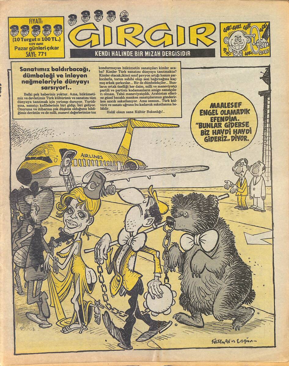 Gırgır Mizah Dergisi 14 Haziran 1987 Sayı : 771 NDR97001 - 1