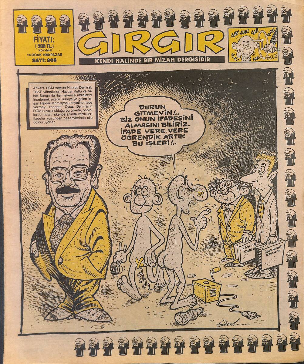 Gırgır Mizah Dergisi 14 Ocak 1990 Sayı: 906 NDR97778 - 1