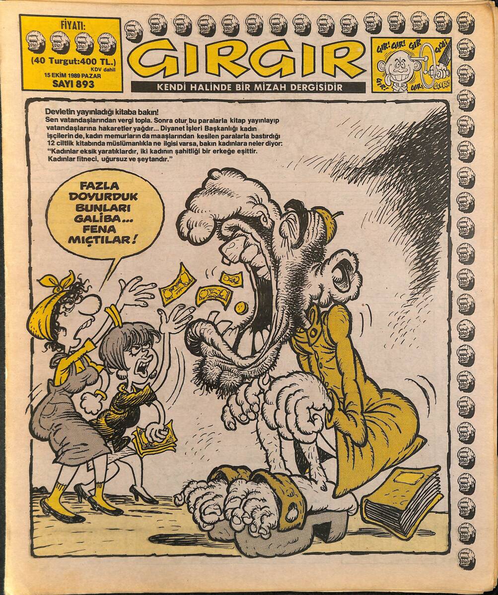 Gırgır Mizah Dergisi 15 Ekim 1989 Sayı : 893 NDR96364 - 1