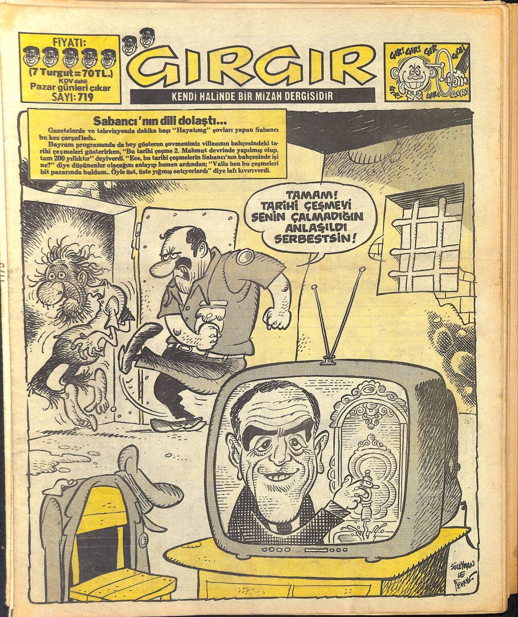 Gırgır Mizah Dergisi 15 Haziran 1986 Sayı : 719 NDR96890 - 1