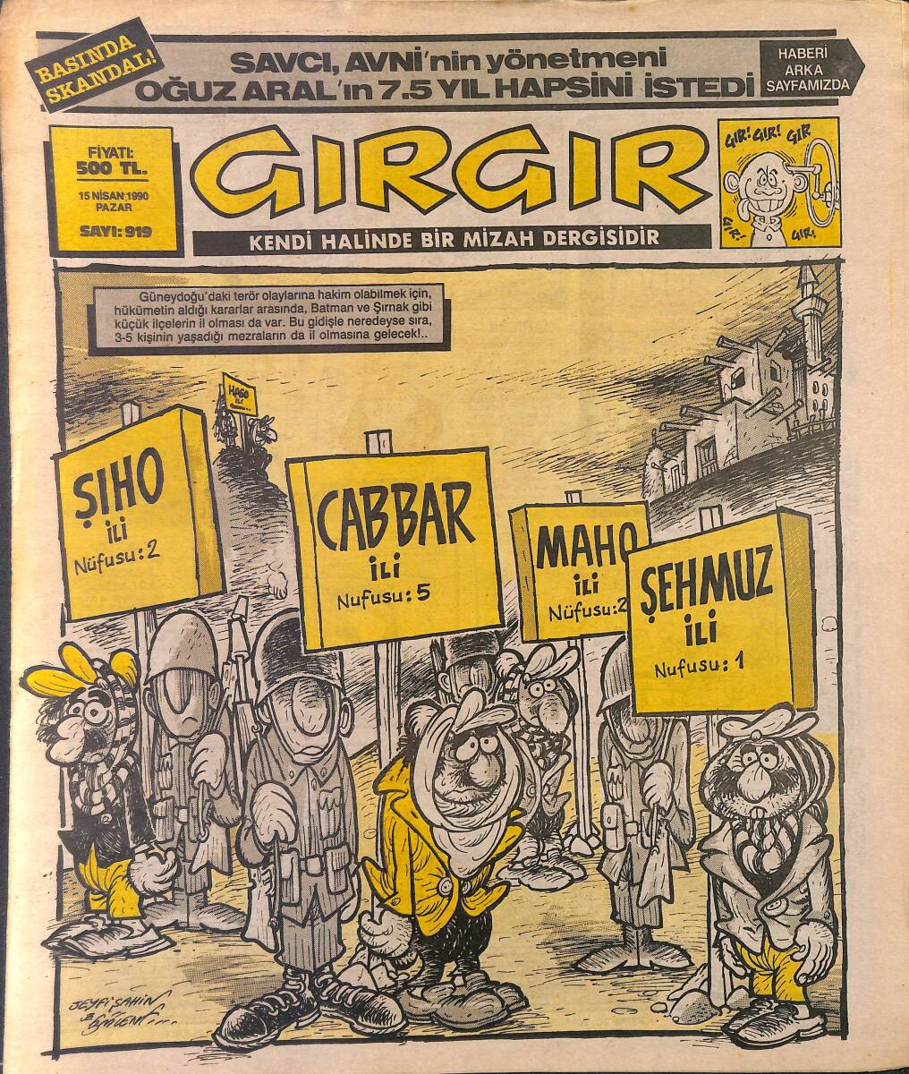 Gırgır Mizah Dergisi 15 Nisan 1990 Sayı: 919 NDR97862 - 1