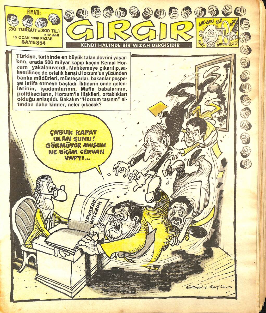 Gırgır Mizah Dergisi 15 Ocak 1989 Sayı : 854 NDR96403 - 1