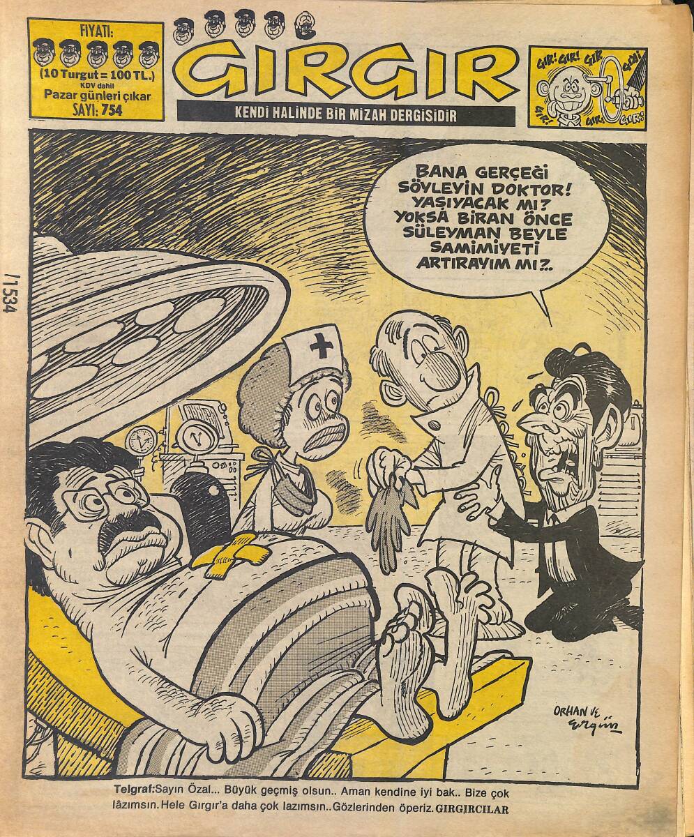 Gırgır Mizah Dergisi 15 Şubat 1987 Sayı : 754 NDR96994 - 1