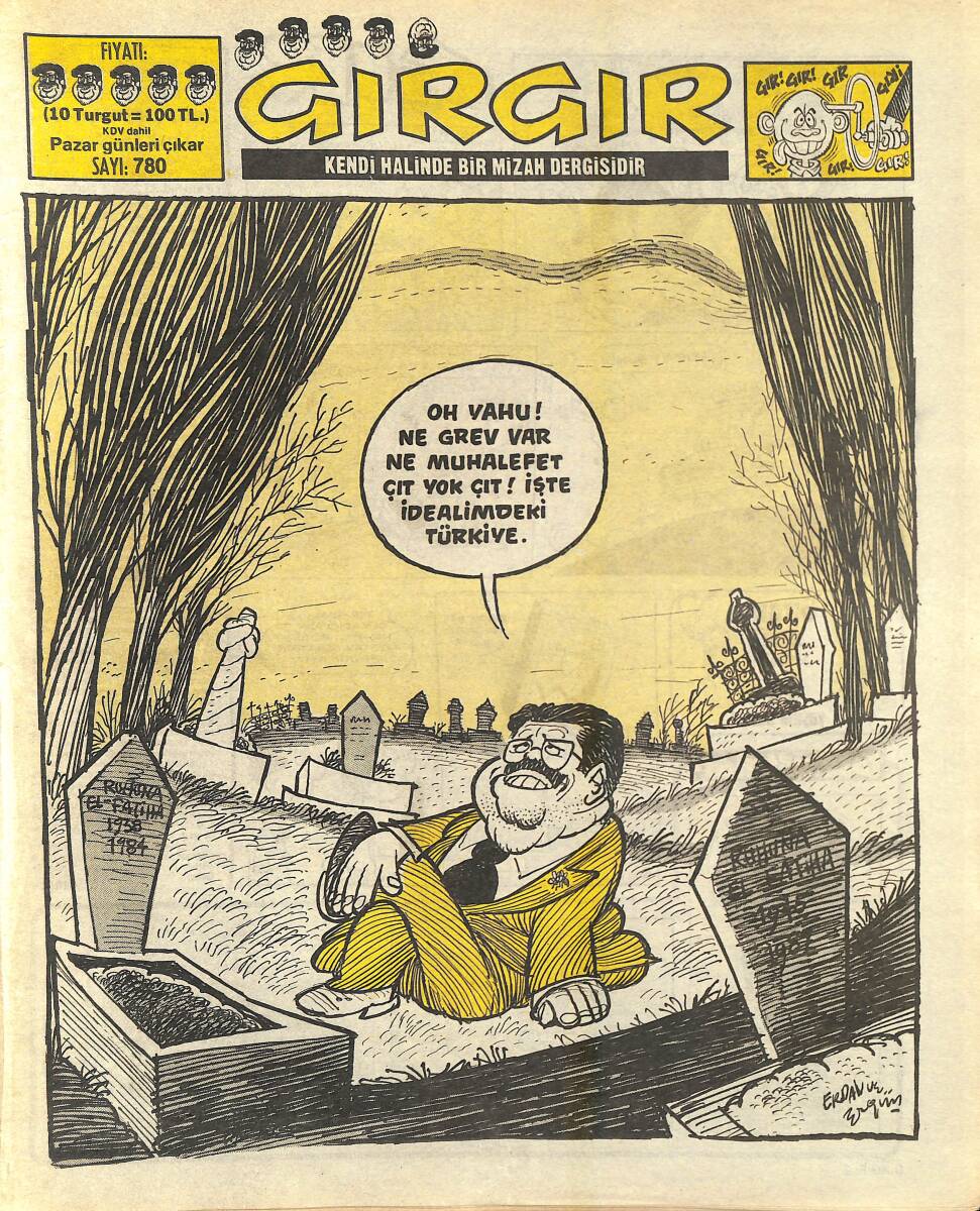 Gırgır Mizah Dergisi 16 Ağustos 1987 Sayı : 780 NDR97026 - 1