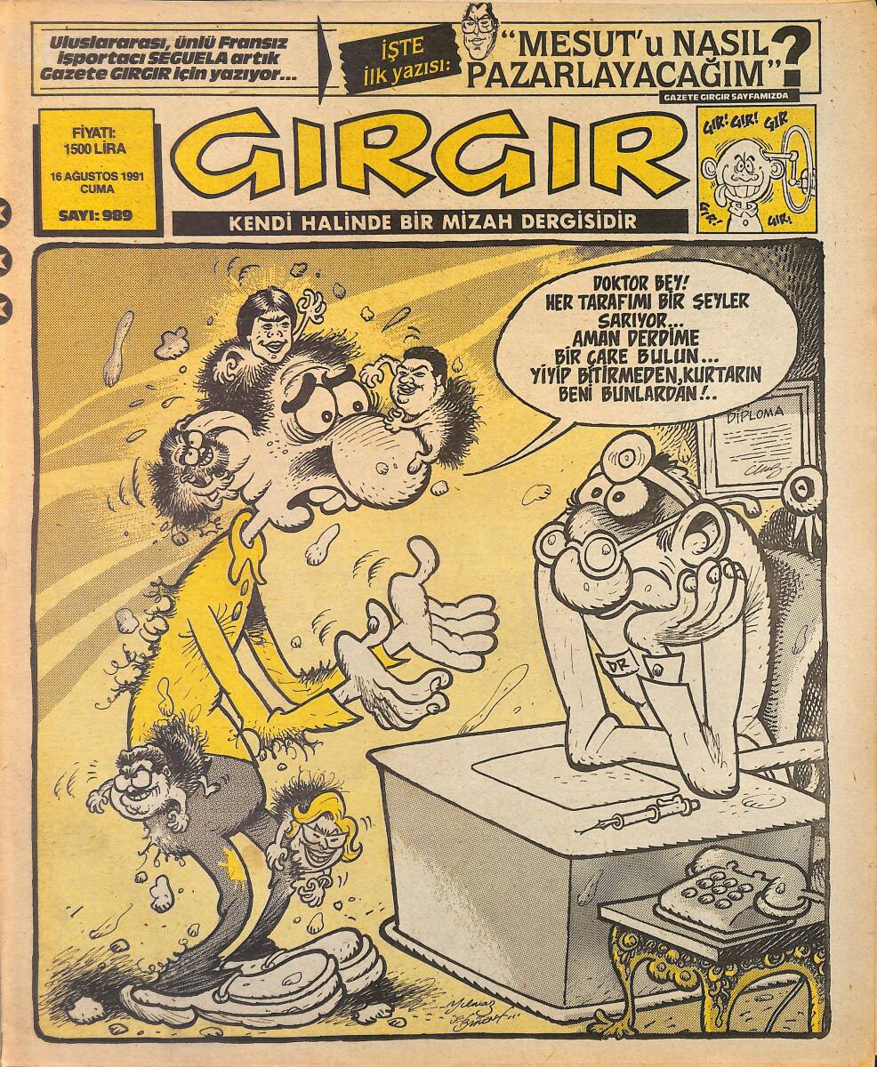 Gırgır Mizah Dergisi 16 Ağustos 1991 Sayı: 989 NDR97907 - 1