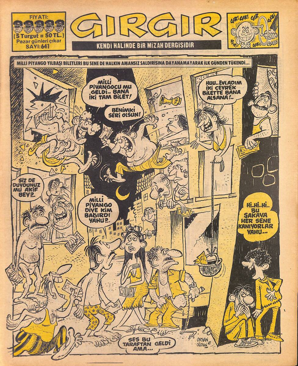 Gırgır Mizah Dergisi 16 Aralık 1984 Sayı : 641 NDR96952 - 1