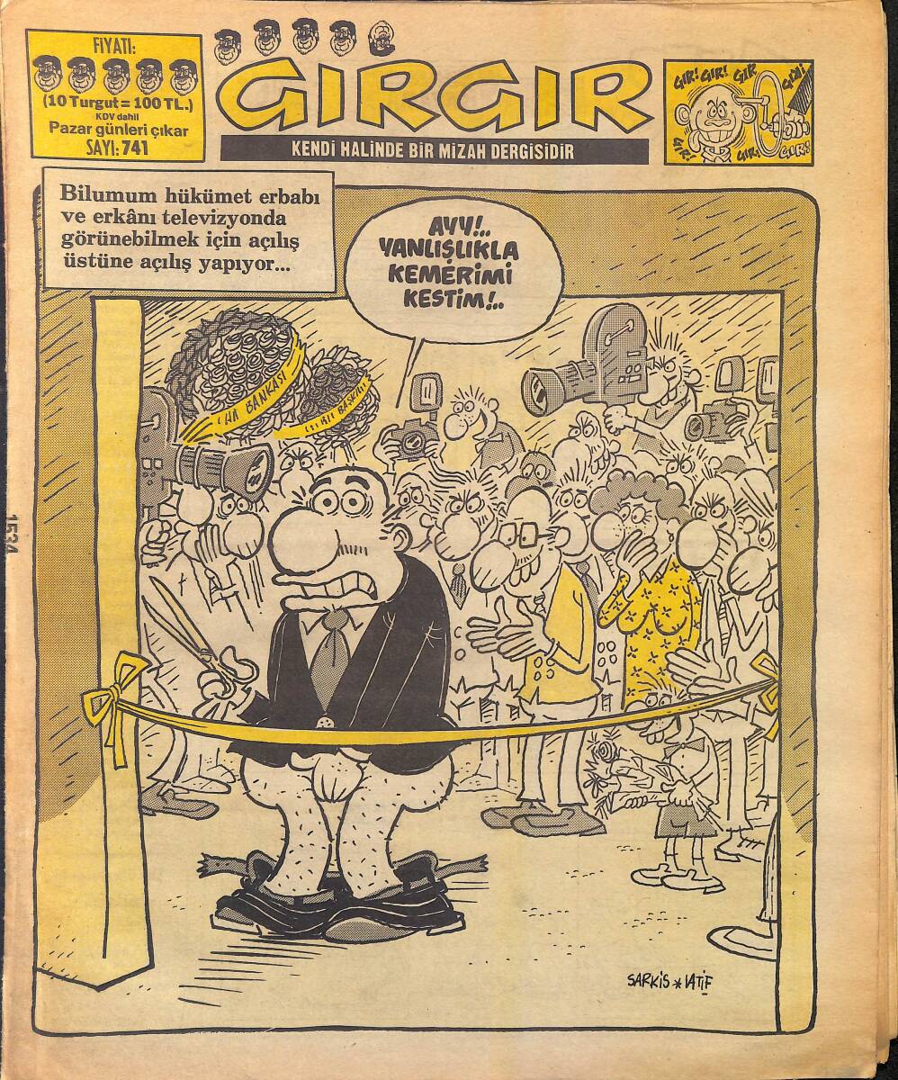 Gırgır Mizah Dergisi 16 Kasım 1986 Sayı : 741 NDR96868 - 1
