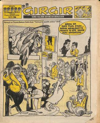 Gırgır Mizah Dergisi 16 Mart 1986 Sayı 706 NDR80706 - 1