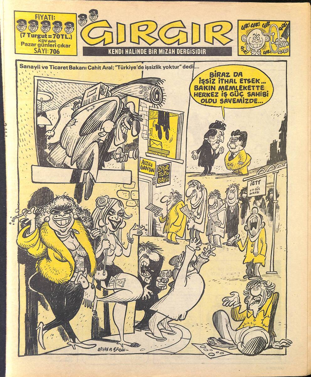 Gırgır Mizah Dergisi 16 Mart 1986 Sayı : 706 NDR96903 - 1