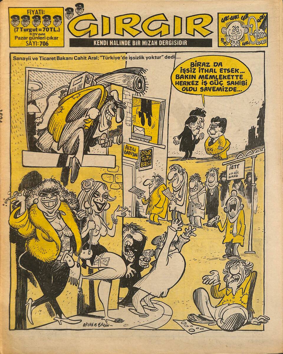 Gırgır Mizah Dergisi 16 Mart 1986 Sayı: 706 NDR98017 - 1