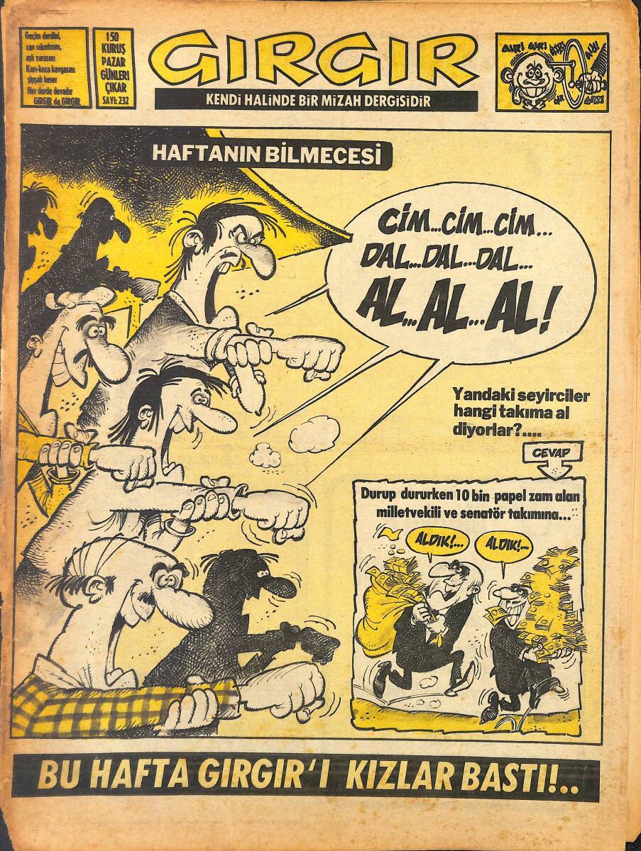 Gırgır Mizah Dergisi 16 Ocak 1977 Sayı: 232 NDR97787 - 1