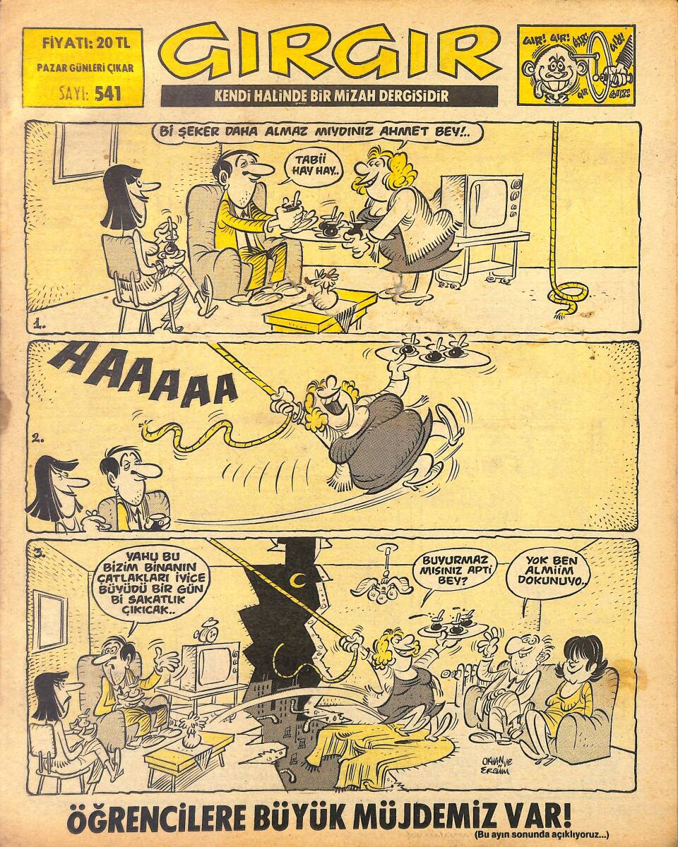 Gırgır Mizah Dergisi 16 Ocak 1983 Sayı: 541 NDR97813 - 1