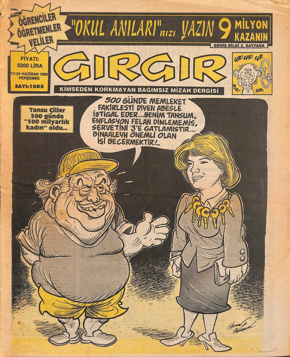 Gırgır Mizah Dergisi 17-24 Haziran 1993 Sayı 1085 NDR94883 - 1